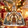 Picture of Personalized Church Christmas Ornament, Custom Name Christian Ornament, Religious Christmas Gift, Faith Keepsake, 2D Flat Holiday Decor