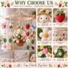 Picture of Bunny Garden Baby Mobile, Felt Crib Mobile with Strawberry Flowers and Butterfly, Handmade Nursery Decor, Baby Girl Room Hanging,Shower Gift