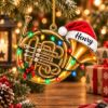 Picture of Personalized French Horn Christmas Ornament, Custom Name Musician Gift, Brass Instrument Ornament, Band Teacher Gift, 2D Flat Keepsake 2026