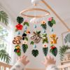 Picture of Jungle Safari Baby Mobile, Felt Crib Mobile with Sloth Monkey Leopard Animals, Tropical Nursery Decor,Handmade Baby Room Hanging,Shower Gift
