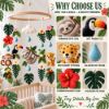 Picture of Jungle Safari Baby Mobile, Felt Crib Mobile with Sloth Monkey Leopard Animals, Tropical Nursery Decor,Handmade Baby Room Hanging,Shower Gift