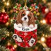Picture of Personalized Cavalier King Charles Spaniel Ornament, Custom Dog Name Christmas Ornament, Cavalier Puppy Gift, Pet Stocking 2D Flat Decor