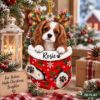 Picture of Personalized Cavalier King Charles Spaniel Ornament, Custom Dog Name Christmas Ornament, Cavalier Puppy Gift, Pet Stocking 2D Flat Decor