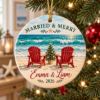 Picture of Personalized Married & Merry Ornament, Custom Couple Names Christmas Ornament, Beach Wedding Gift, Newlywed Wedding Coastal Keepsake 2026