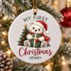 Picture of Personalized Baby First Christmas Ornament, Custom Name Polar Bear Ornament, Newborn Christmas Gift, Baby Keepsake, 2D Flat Decor 2026