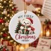 Picture of Personalized Baby First Christmas Ornament, Custom Name Polar Bear Ornament, Newborn Christmas Gift, Baby Keepsake, 2D Flat Decor 2026