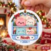 Picture of Personalized Squishy Christmas Ornament, Custom Name 2026, Cute Kawaii Animal Ornament,Baby First Christmas Gift, 2D Flat Christmas Keepsake