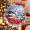 Picture of Personalized First Christmas Married Ornament 2026, Newlywed Couple Christmas Ornament, Custom Snowman Ornament, Wedding Gift for Couple