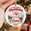 Picture of Personalized Squishies Christmas Ornament 2026, Custom Name Kids Ornament, Cute Kawaii Christmas Gift, Daughter Granddaughter Keepsake