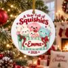 Picture of Personalized Squishies Christmas Ornament 2026, Custom Name Kids Ornament, Cute Kawaii Christmas Gift, Daughter Granddaughter Keepsake