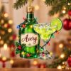 Picture of Personalized Margarita Christmas Ornament, Custom Name Tequila Lover Gift, Cocktail Ornament, Holiday Bar Decor, 2D Flat Ornament Keepsake