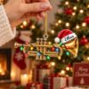 Picture of Personalized Trumpet Christmas Ornament, Custom Name Trumpet Player Gift, Musician Band Student Holiday Keepsake, 2D Flat Christmas Decor