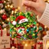 Picture of Personalized Plant Lover Christmas Ornament, Custom Name Gardener Gift, Monstera Houseplant Ornament, Gardening Holiday Keepsake 2D Flat
