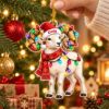 Picture of Personalized Ram Christmas Ornament, Custom Name Bighorn Sheep Ornament, Wildlife Lover Gift, Festive Animal Keepsake, 2D Flat Xmas Decor