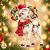 Picture of Personalized Ram Christmas Ornament, Custom Name Bighorn Sheep Ornament, Wildlife Lover Gift, Festive Animal Keepsake, 2D Flat Xmas Decor