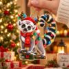 Picture of Personalized Lemur Christmas Ornament, Custom Name Lemur Ornament, Animal Lover Gift, Wildlife Christmas Keepsake, 2D Flat Holiday Decor