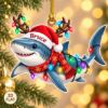 Picture of Personalized Shark Christmas Ornament, Custom Name Shark Lover Gift, Ocean Animal Holiday Keepsake, Kids Christmas Decor, 2D Flat Gift 2026