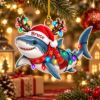 Picture of Personalized Shark Christmas Ornament, Custom Name Shark Lover Gift, Ocean Animal Holiday Keepsake, Kids Christmas Decor, 2D Flat Gift 2026