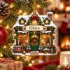 Picture of Personalized Book Lover Christmas Ornament, Custom Name Bookstore Ornament, Reader Gift, Librarian Christmas Gift, 2D Flat Xmas Keepsake