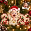 Picture of Personalized Baby First Christmas Ornament 2026, Custom Photo Baby Ornament, Newborn Keepsake, Baby Girl Gift, 2D Flat Christmas Decor