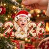 Picture of Personalized Baby First Christmas Ornament 2026, Custom Photo Baby Ornament, Newborn Keepsake, Baby Girl Gift, 2D Flat Christmas Decor