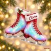 Picture of Personalized Ice Skating Christmas Ornament, Custom Name Figure Skater Gift, Ice Skate Ornament, Skating Holiday Keepsake, 2D Flat Ornament
