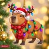 Picture of Personalized Capybara Christmas Ornament, Custom Name Capybara Gift, Cute Animal Lover Holiday Keepsake, 2D Flat Christmas Ornament 2026