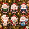 Picture of Personalized Santa Christmas Ornament, Custom Name Santa Gift, Teacher Gamer Baker Reader Travel Ornament, 2D Flat Xmas Holiday Keepsake