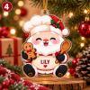 Picture of Personalized Santa Christmas Ornament, Custom Name Santa Gift, Teacher Gamer Baker Reader Travel Ornament, 2D Flat Xmas Holiday Keepsake