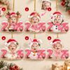 Picture of Personalized Baby Photo Christmas Ornament 2026, Custom Name First Christmas Keepsake, Reindeer Angel Christmas Bunny Snowman Ballerina Gift