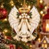 Picture of Personalized Angel Wings Christmas Ornament, Custom Name Christian Ornament, Guardian Angel Faith Gift, Religious Holiday 2D Flat Keepsake