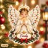 Picture of Personalized Angel Christmas Ornament, Custom Name Guardian Angel Ornament, Christian Christmas Gift, Religious Holiday 2D Flat Keepsake