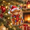 Picture of Personalized Highland Cow Christmas Ornament, Custom Name Cow Ornament, Scottish Cow Lover Gift, Farm Animal Holiday 2D Flat Keepsake 2026