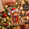Picture of Personalized Highland Cow Christmas Ornament, Custom Name Cow Ornament, Scottish Cow Lover Gift, Farm Animal Holiday 2D Flat Keepsake 2026