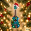 Picture of Personalized Ukulele Christmas Ornament, Custom Name Music Lover Gift, Ukulele Player Holiday Keepsake, Musician Christmas 2D Flat Decor