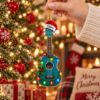 Picture of Personalized Ukulele Christmas Ornament, Custom Name Music Lover Gift, Ukulele Player Holiday Keepsake, Musician Christmas 2D Flat Decor