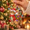 Picture of Personalized Bengal Cat Christmas Ornament, Custom Name Cat Lover Gift, Reindeer Kitty Ornament, Pet Holiday Keepsake, 2D Flat Xmas Decor