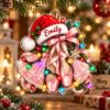 Picture of Personalized Ballet Christmas Ornament, Custom Name Ballerina Gift, Pink Ballet Shoes Ornament, Dancer Holiday Keepsake, 2D Flat Decor 2026