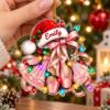 Picture of Personalized Ballet Christmas Ornament, Custom Name Ballerina Gift, Pink Ballet Shoes Ornament, Dancer Holiday Keepsake, 2D Flat Decor 2026