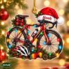 Picture of Personalized Cycling Christmas Ornament, Custom Name Road Bike Ornament, Cyclist Gift, Bicycle Lover Holiday Keepsake, 2D Flat Decor 2026