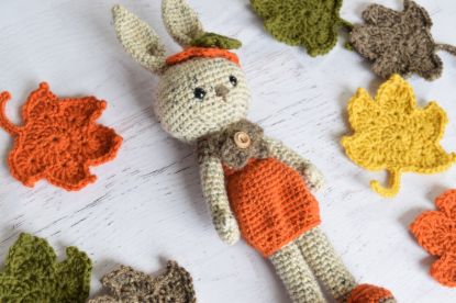 Picture of Amigurumi Crochet PATTERN - Patricia Pumpkin - Bunny Doll Stuffed toy crochet animal pattern