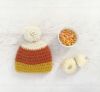 Picture of CROCHET PATTERN - Pumpkin and Candy Corn Hat - Instant Download crochet beanie baby hat pattern
