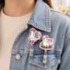Picture of Funny Goose Badge Reel, Cute Acrylic ID Holder, Silly Animal Badge Clip, Nurse Teacher Office Gift, Goofy Goose Gift, Custom Badge Reel