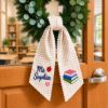 Picture of Personalized Teacher Door Wreath Bow, Custom Name Gingham Wreath Sash, Back to School Gift for Teacher, Classroom Decor Ribbon Teacher Gift