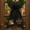 Picture of Personalized Fall Wreath Sash Bow, Custom Door Wreath Bow, Embroidered Pumpkin Wreath Sash, Autumn Front Door Decor, Thanksgiving Decor