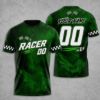 Picture of Personalized Racing Shirt, Custom Racer Name & Number T-Shirt, Checkered Flag Race Tee, Motorsport Gift, Adult Kids Racing Team Shirt