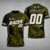 Picture of Personalized Racing Shirt, Custom Racer Name & Number T-Shirt, Checkered Flag Race Tee, Motorsport Gift, Adult Kids Racing Team Shirt