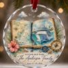 Picture of Personalized Cruise Map Ornament, Custom Family Cruise Christmas Ornament, Ship Name Keepsake, Caribbean Vacation Gift, Travel Book Decor