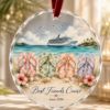 Picture of Personalized Best Friends Cruise Ornament, Custom Girls Trip Christmas Ornament, Cruise Vacation Keepsake, Friend Group Gift, Beach Decor