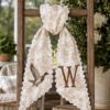 Picture of Personalized Duck Wreath Sash Bow, Mallard Duck Front Door Bow, Custom Monogram Wreath Sash, Rustic Farmhouse Hunting Door Decor Gift